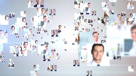 商务照片墙汇聚片头标志AE模板