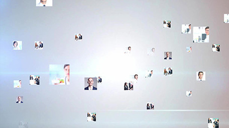 商务照片墙汇聚片头标志AE模板