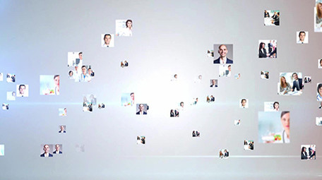 商务照片墙汇聚片头标志AE模板