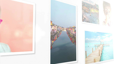 超多图婚礼家庭儿童度假旅行照片墙展示模板