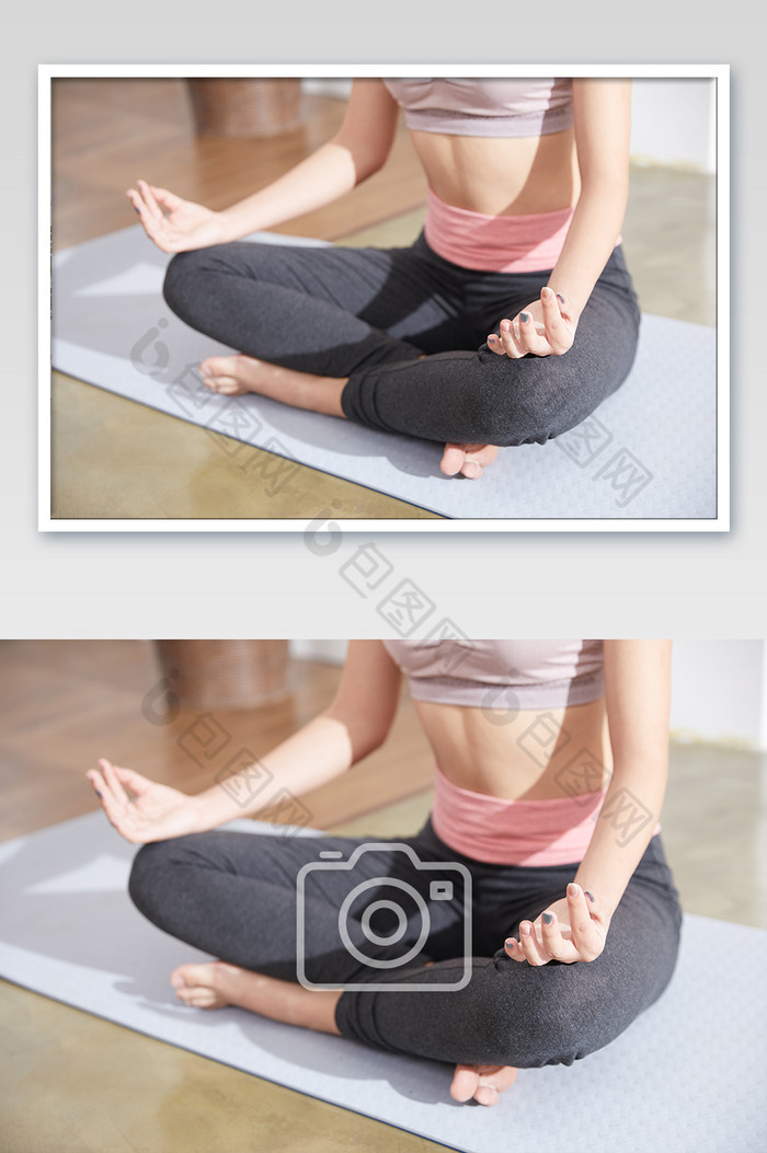 瑜伽健身普拉提女性简易坐局部图片图片