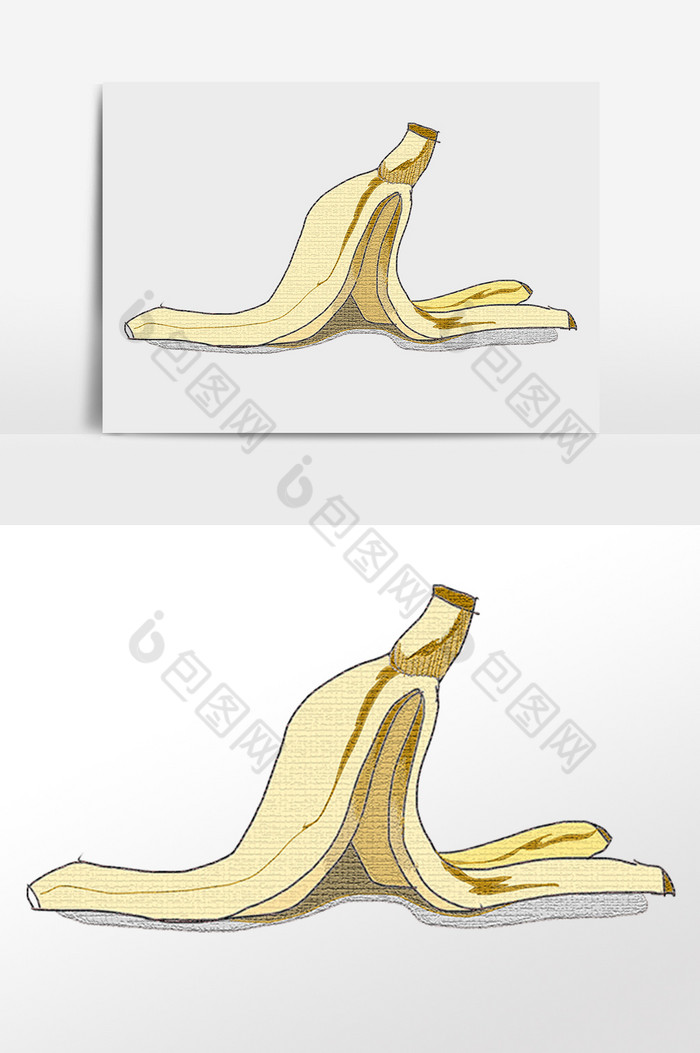 污染环境生活垃圾香蕉皮插画图片图片