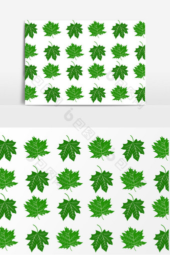 绿色树叶底纹矢量元素图片
