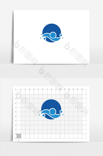 原创游泳游水玩水LOGO VI图片