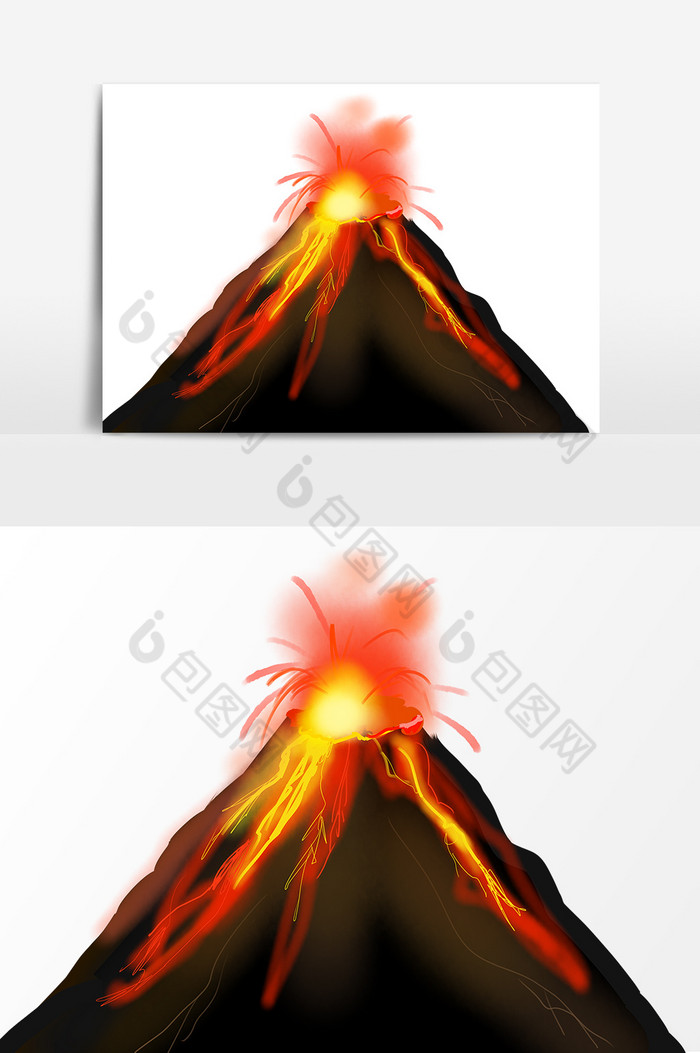 爆发的火山图片图片