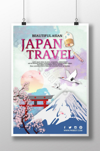 美丽的亚洲日本旅游海报图片