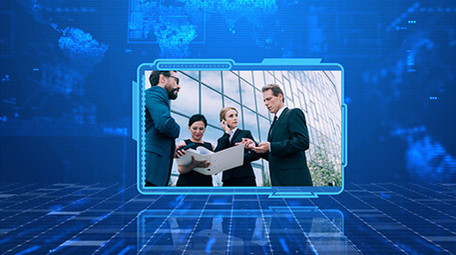 原创企业科技多图片AE模版