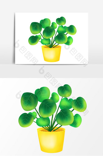植物盆栽卡通形象图案图片