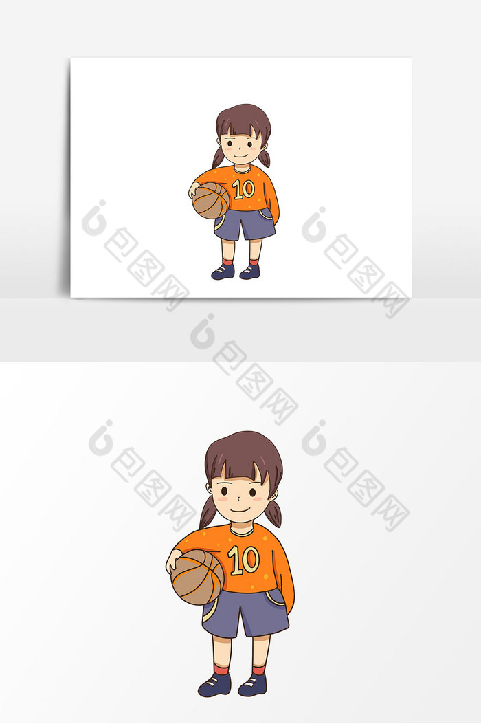 暑假培训抱着篮球的女孩图片图片