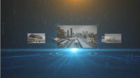 旋转的科技图文ae模板