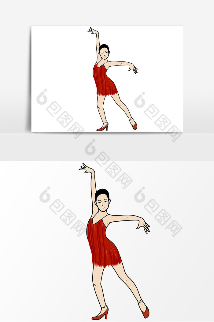 跳拉丁舞的人物形象图片图片