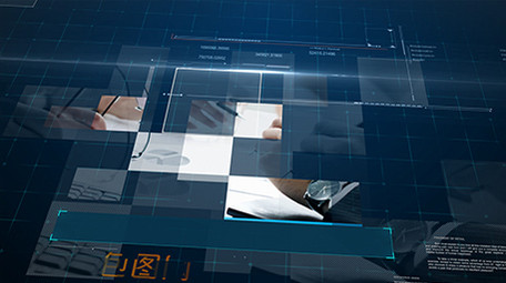 震撼风马赛克科技企业图文展示AE模板