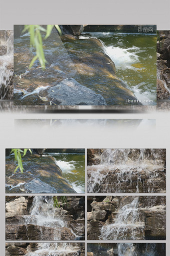 自然风景水流山间河流高山泉水溪水流水瀑布图片