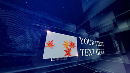 蓝色商务感空间企业展示模板