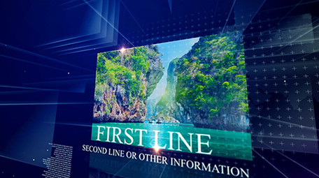 蓝色商务感空间企业展示模板