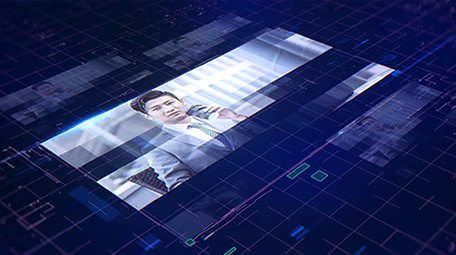 科技流光图文宣传AE模板