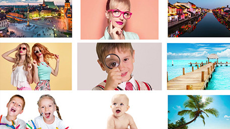 照片墙汇聚片头标志展示AE模板