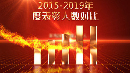党政数据分析展示金色文字AE模板