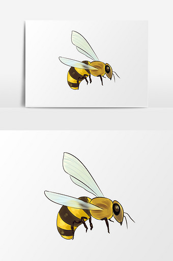 手绘卡通小清新昆虫蜜蜂图片下载