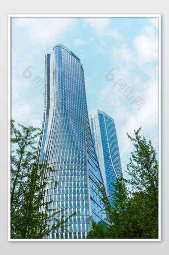 杭州城市标志建筑高楼大厦大气壮观摄影图图片