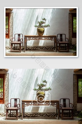 中式文化明清椅子民宿少数民族文摄影图图片