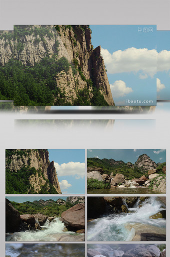 实拍美丽中国山间河流小溪水源图片