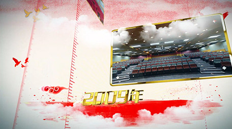 大气红色党政时间线事件图文AE模板