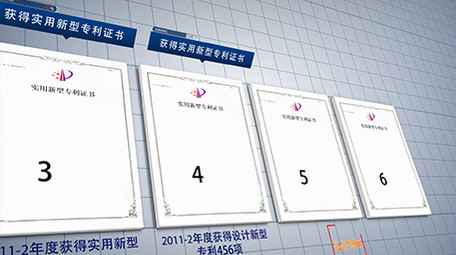 震撼大气三维专利证书展示AE模板
