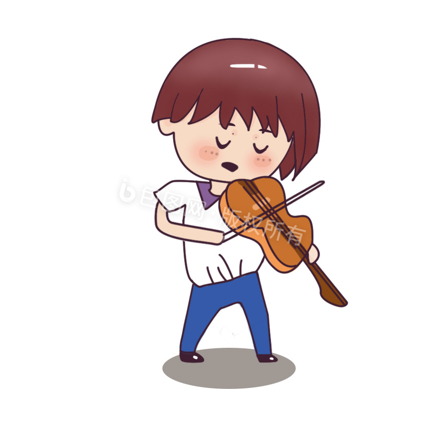 可爱小孩拉小提琴gif表情图片