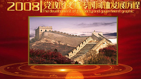 大气红色图文时间线年会视频PR模板