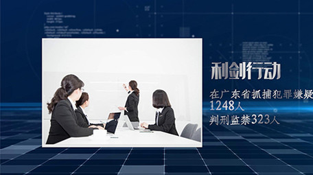 震撼大气商务科技扫黑除恶图文PR模板