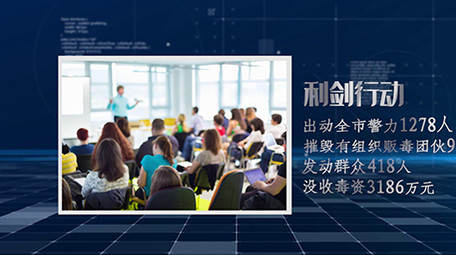 震撼大气商务科技扫黑除恶图文PR模板