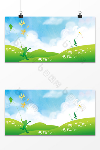 夏季绿色草原植物花朵背景图片
