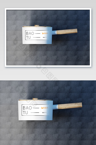 简约时尚小锅logo贴图样机图片