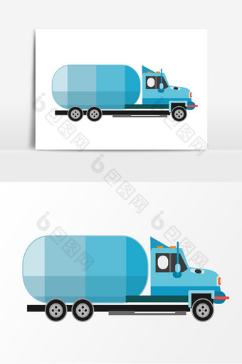 卡通货运物流卡车运输元素图片