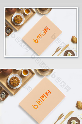 中国风中式中秋月饼盒包装样机图片