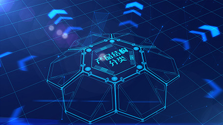 三维科技蓝色场景点线粒子<strong>图文</strong>展示AE模板