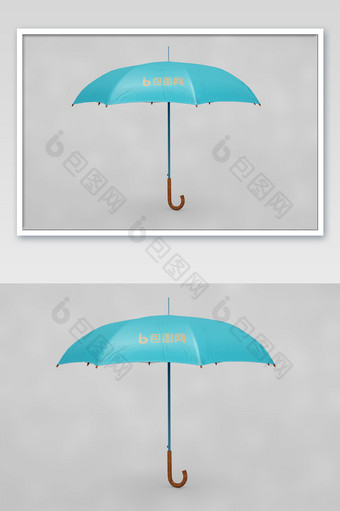 蓝色遮阳伞太阳伞样机图片