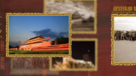 大气深沉党政历史怀旧照片AE模板