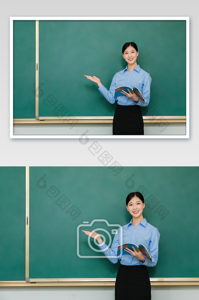 女老师拿着书本授课教学图片图片