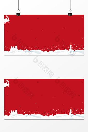 红色冬季圣诞节海报背景图片