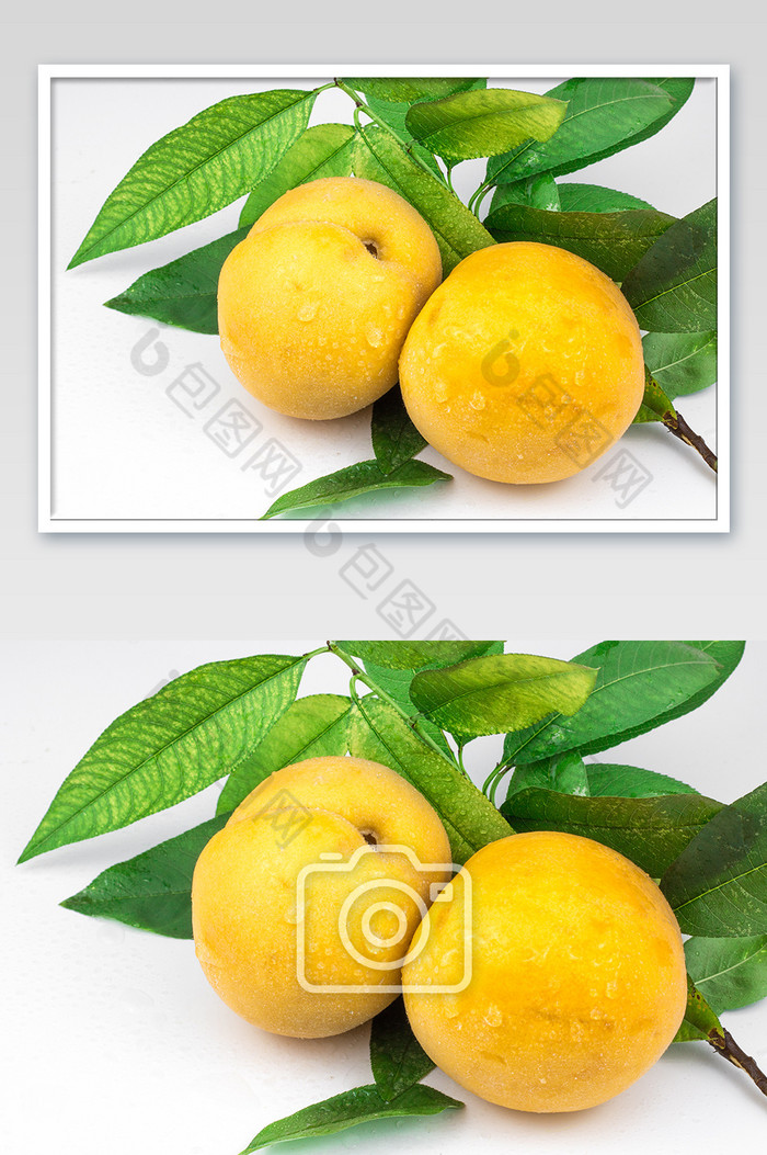 清新夏季黄桃水果图片图片