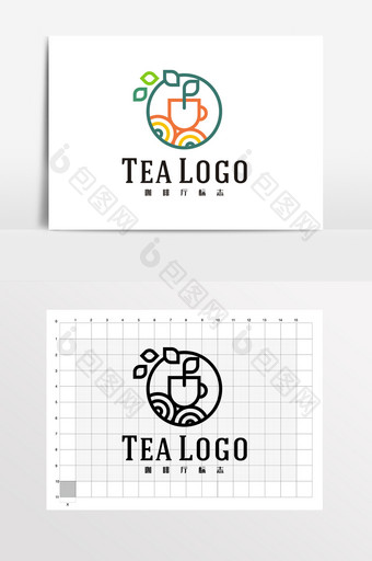 欧式小清新LED标志LOGO奶茶饮料VI图片