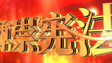 震撼大金字E3D宪法党政图文宣传AE模板