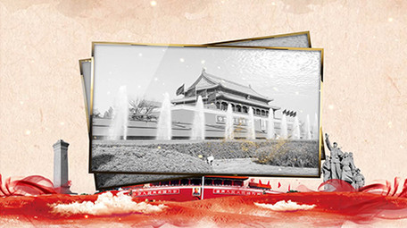 大气震撼粒子黑白回忆历史图文展示AE模板