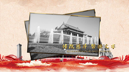 大气震撼粒子黑白回忆历史图文展示AE模板