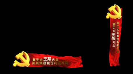 大气党政红色字幕条人名条人物介绍ae模板
