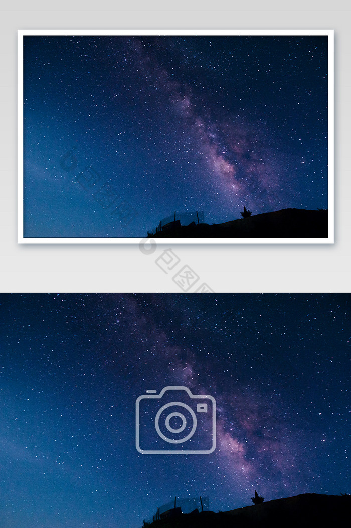 高海拔高山银河夜空摄影图片图片