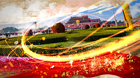 大气党政红色<strong>图文</strong>金字宣传片AE模板