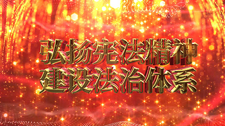 震撼E3D金字宪法党政图文宣传AE模板